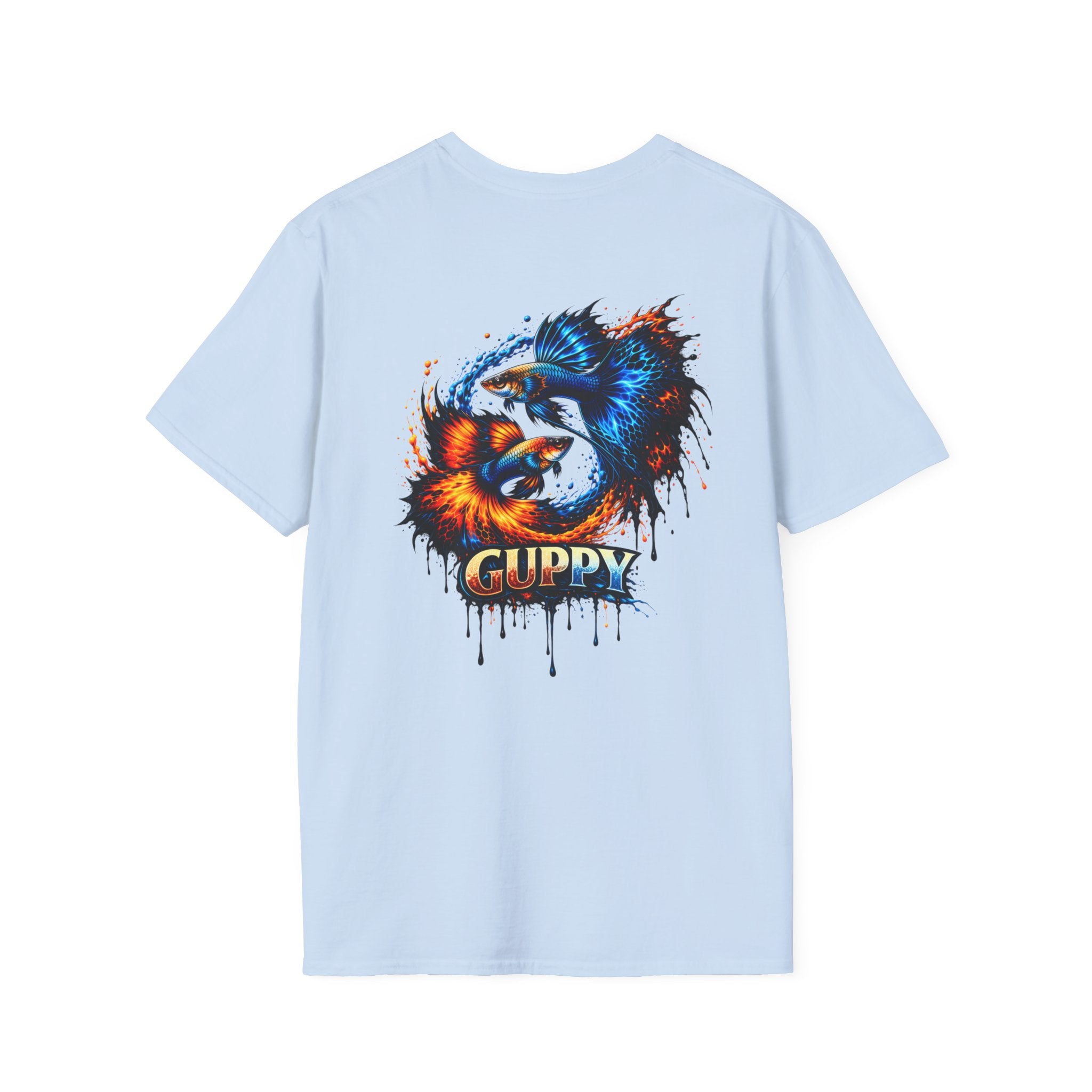 Guppy Fish T-Shirt — Vibrant Watercolor Drip Graphic Tee
