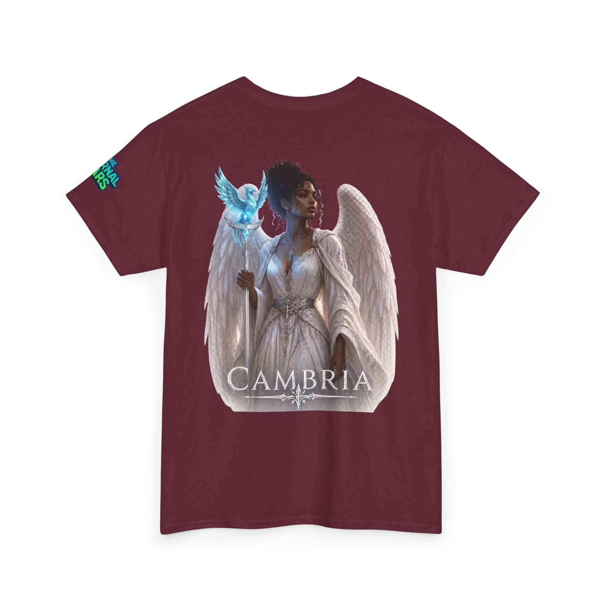 The Eternal Wars Graphic Tee – "Cambria" Winged Warrior Shirt