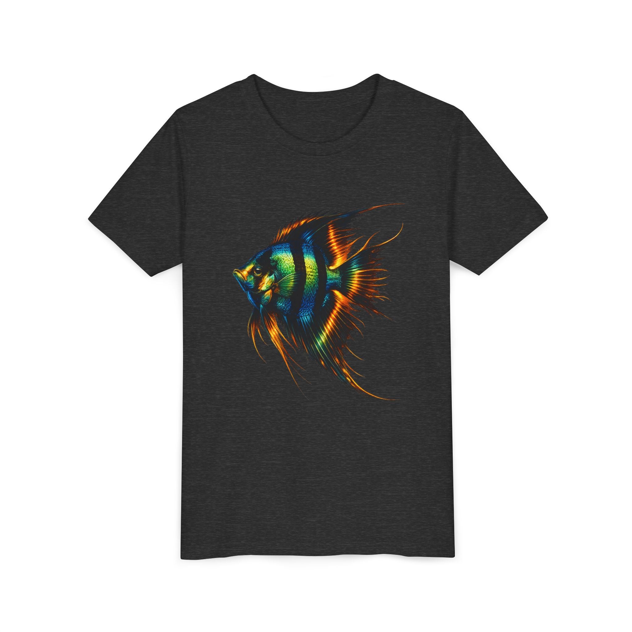 Angelfish Youth Tee – Colorful Aquarium Fish Graphic Shirt for Kids