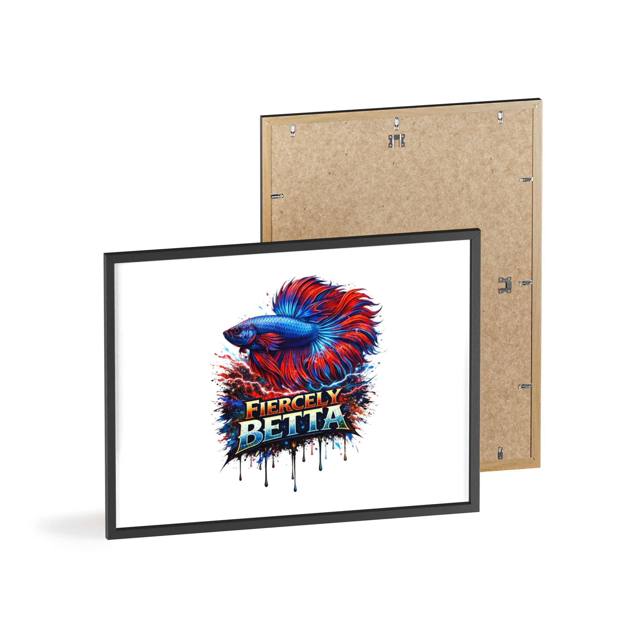 Fiercely Betta Framed Poster — Colorful Betta Fish Wall Art