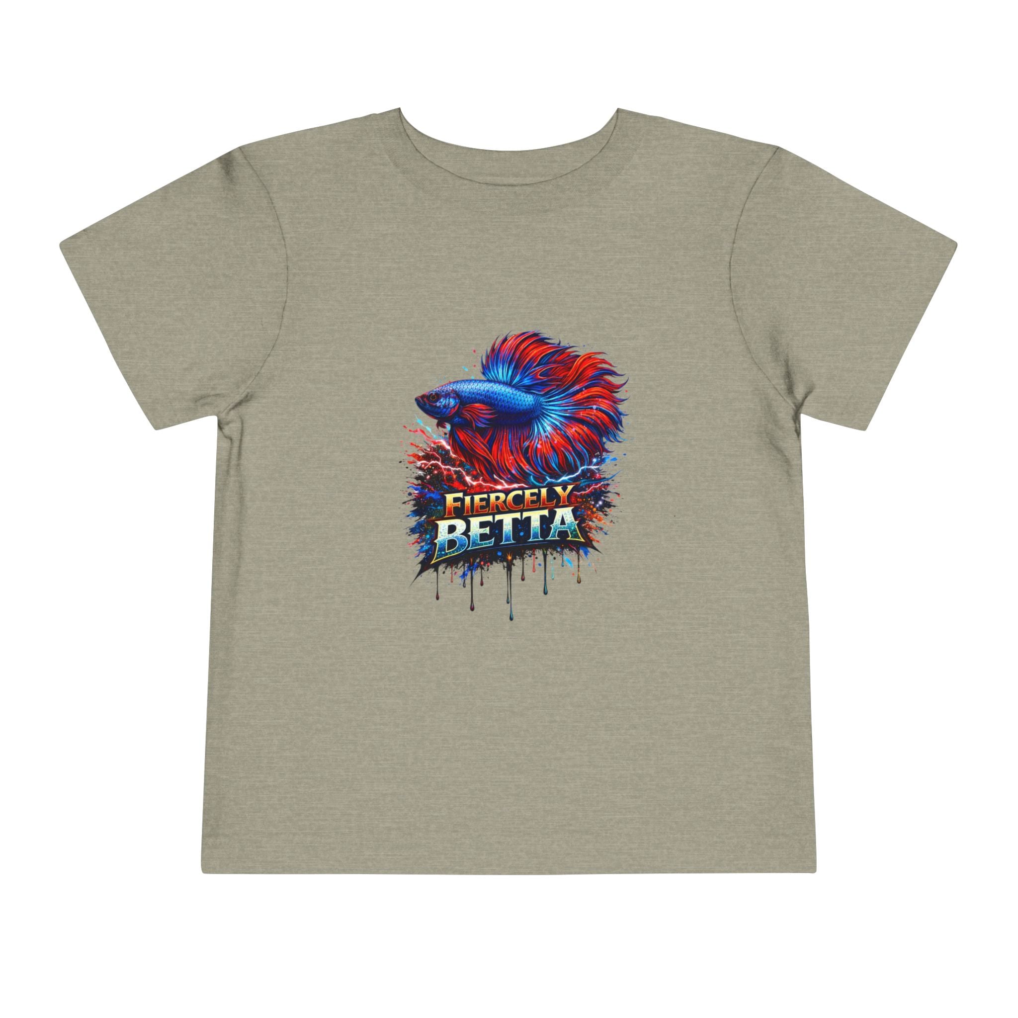 Toddler Tee - 'Fierce Betta' Colorful Betta Fish Graphic Shirt for Kids
