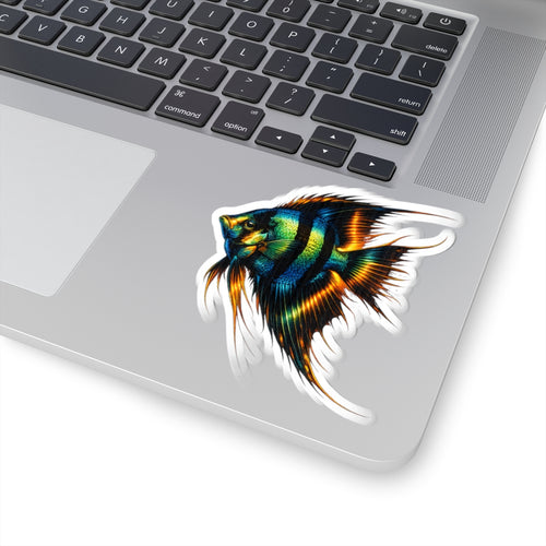 Angelfish Kiss-Cut Sticker — Colorful Tropical Aquarium Fish Decal