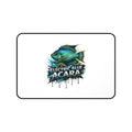Electric Blue Acara Desk Mat — Vibrant Fish Gaming/Workstation Mousepad