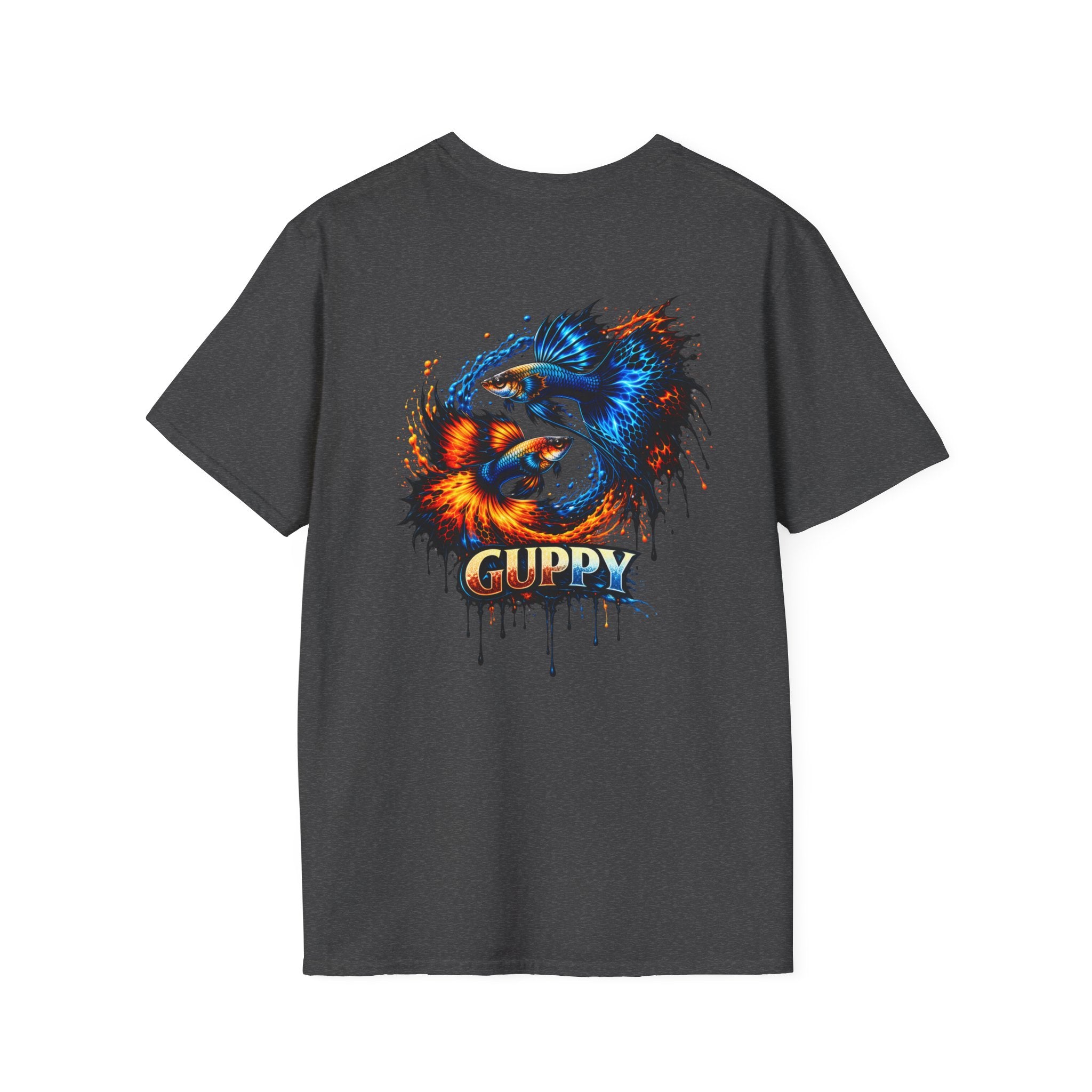 Guppy Fish T-Shirt — Vibrant Watercolor Drip Graphic Tee