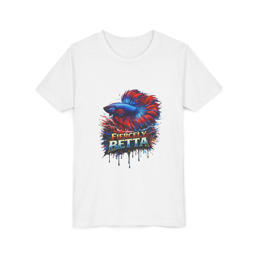 Fiercely Betta Youth Tee - Colorful Betta Fish Graphic Shirt