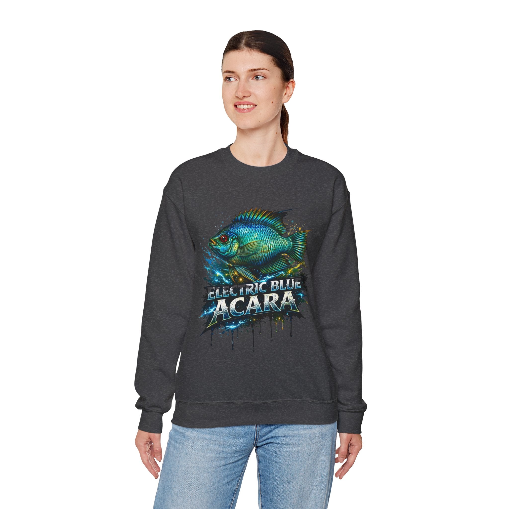 Electric Blue Acara – Heavy Blend™ Crewneck Sweatshirt