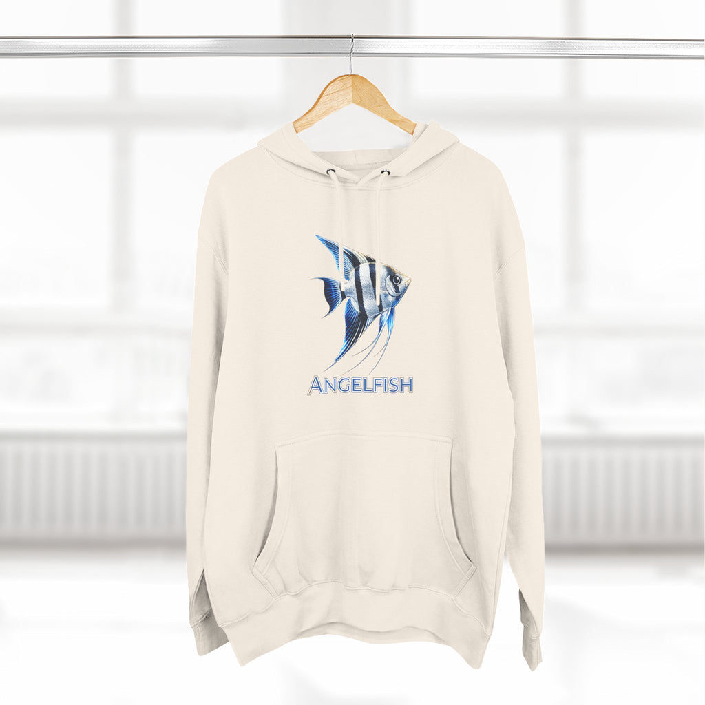 Angelfish Graphic Hoodie — Blue Aquarium Fish Pullover