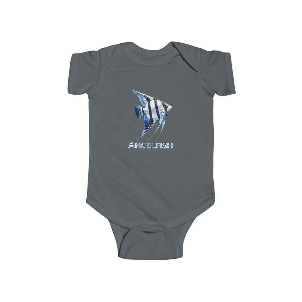 Angelfish Baby Bodysuit — Blue Aquarium Fish Infant Onesie