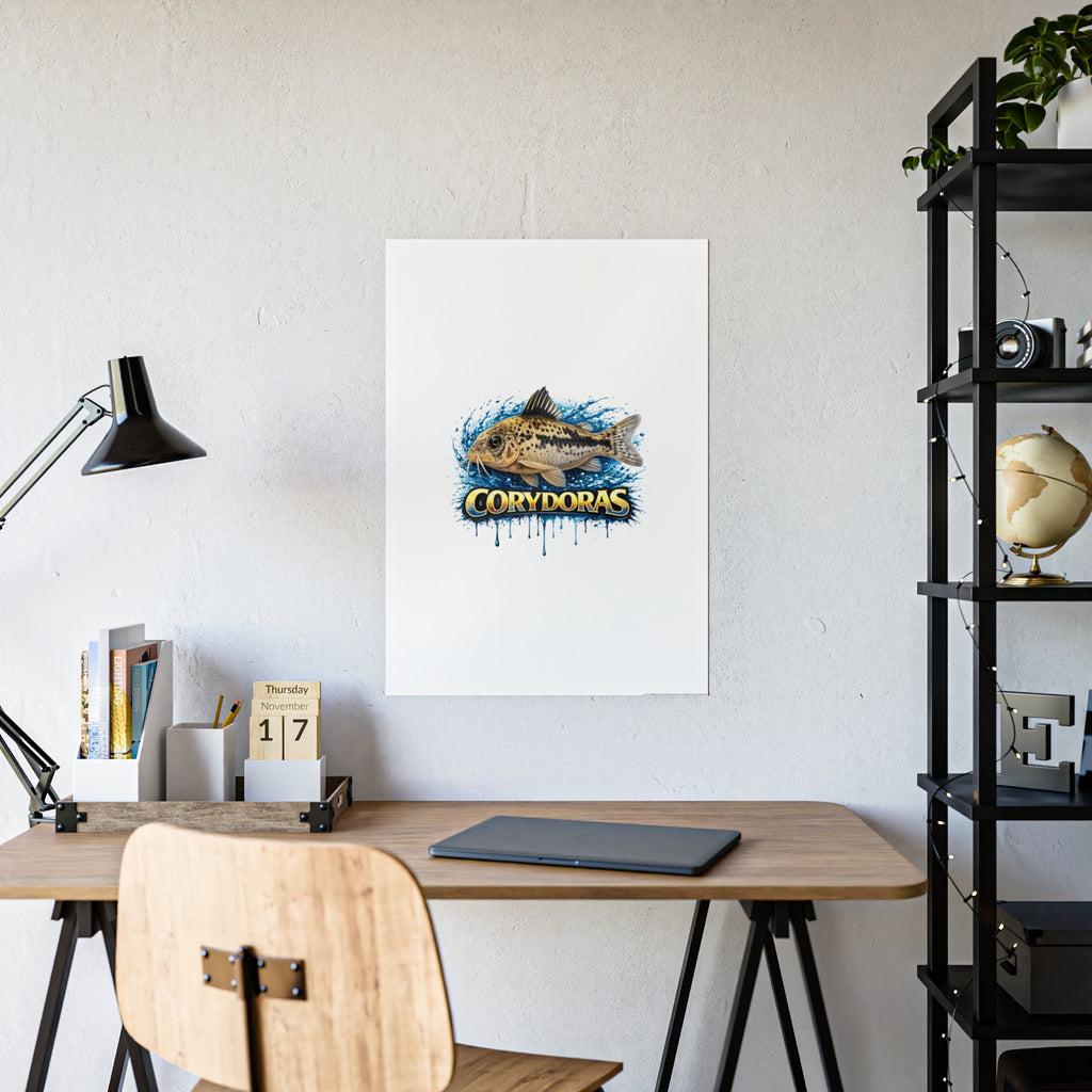 Corydoras Fish Gloss Poster – Aquarium Artwork Print