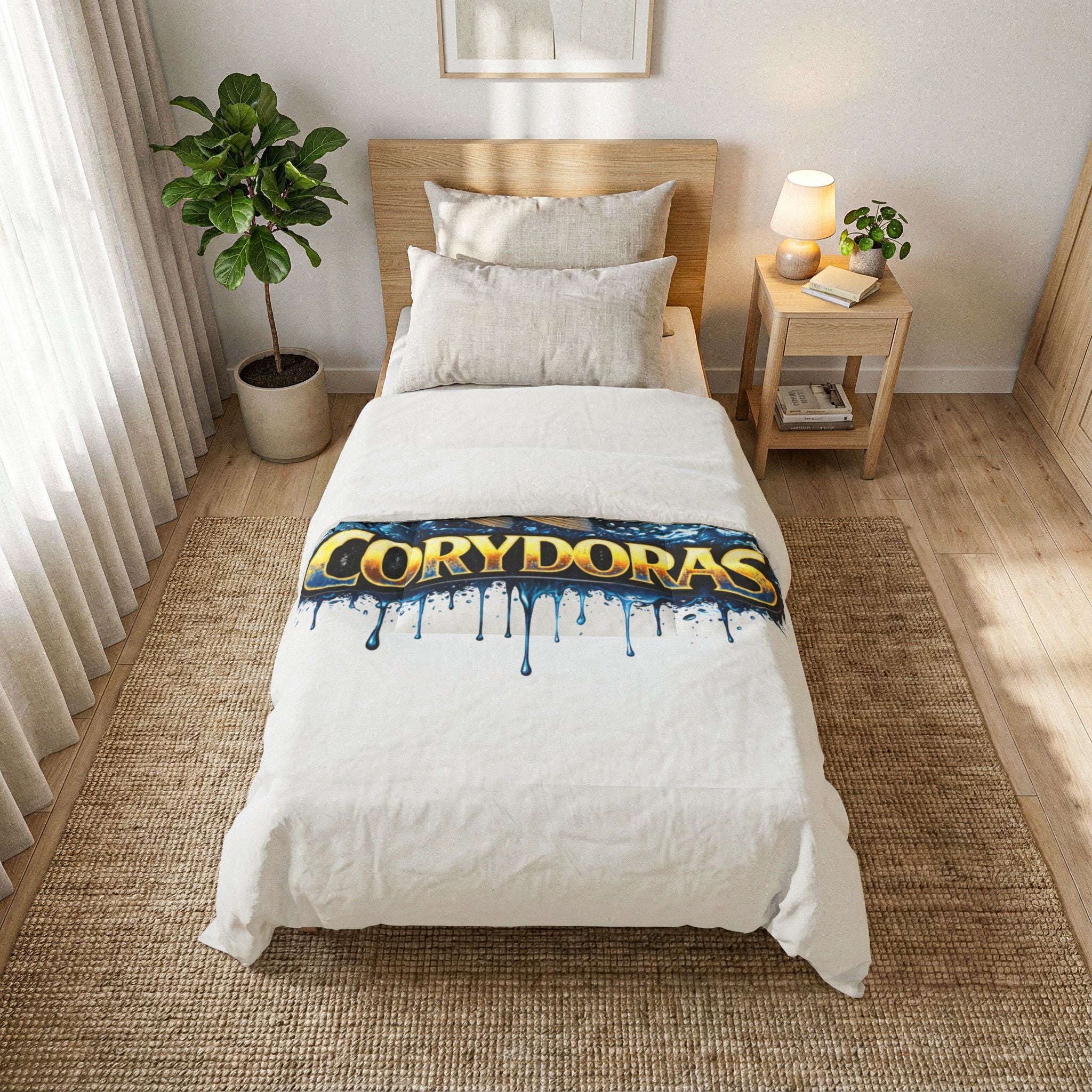 Corydoras Fish Cotton Comforter – Aquatic Aquarium Lover Bedding
