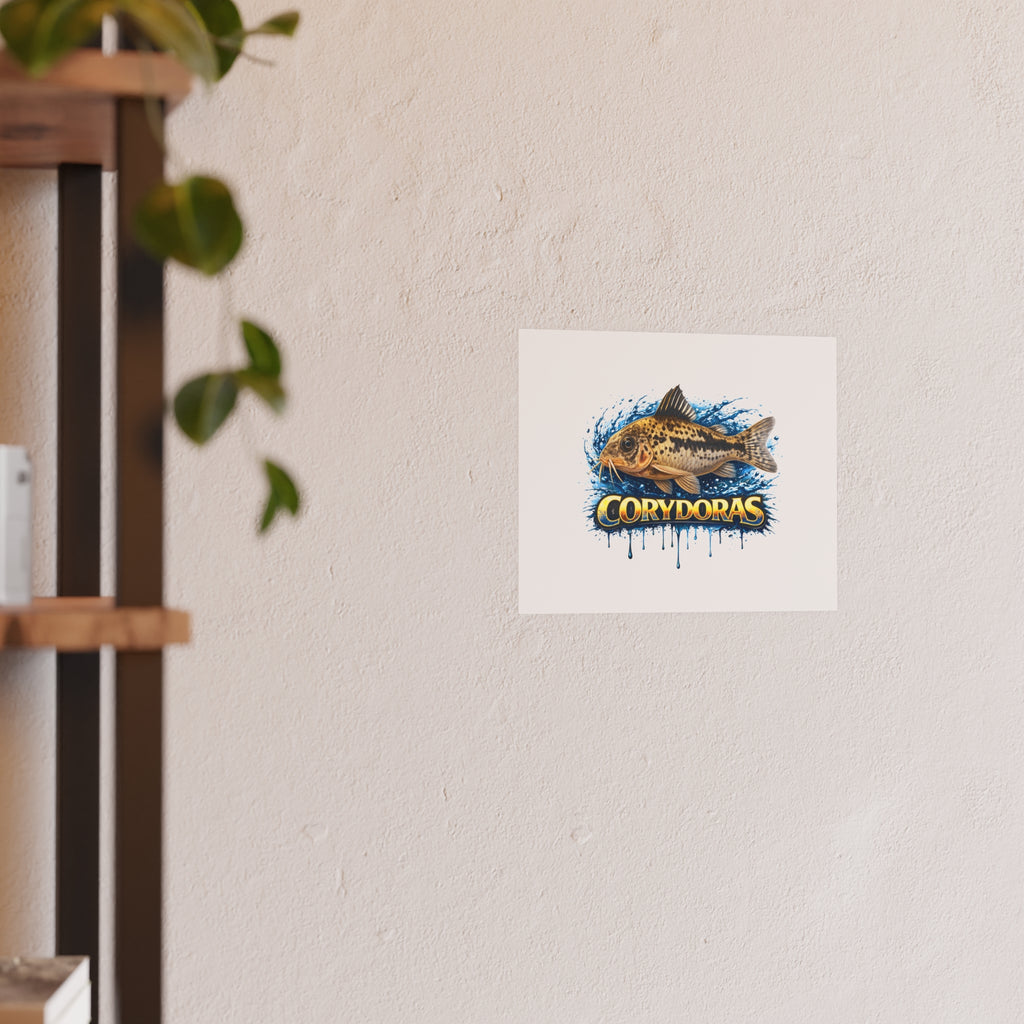 Corydoras Fish Poster — Decorative Aquarium Art Print (Satin/Matte)