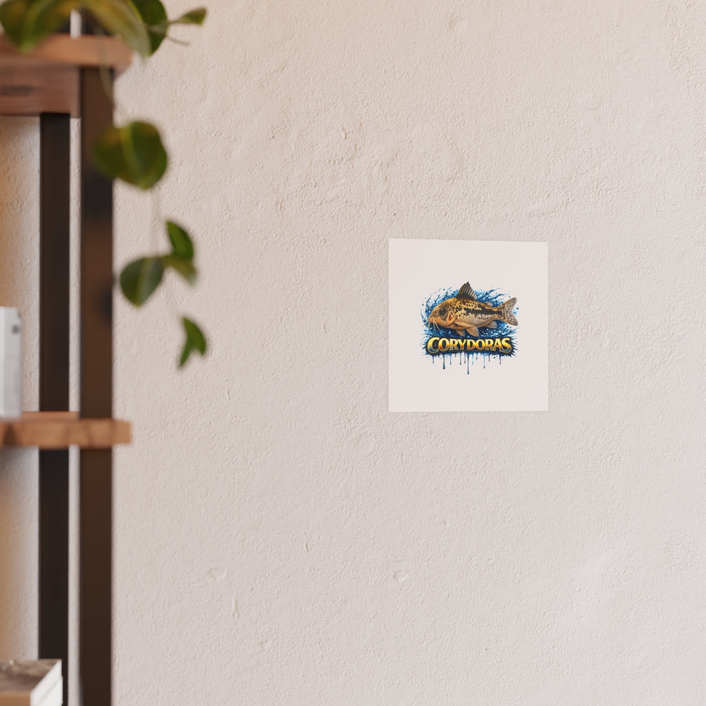 Corydoras Fish Poster — Decorative Aquarium Art Print (Satin/Matte)
