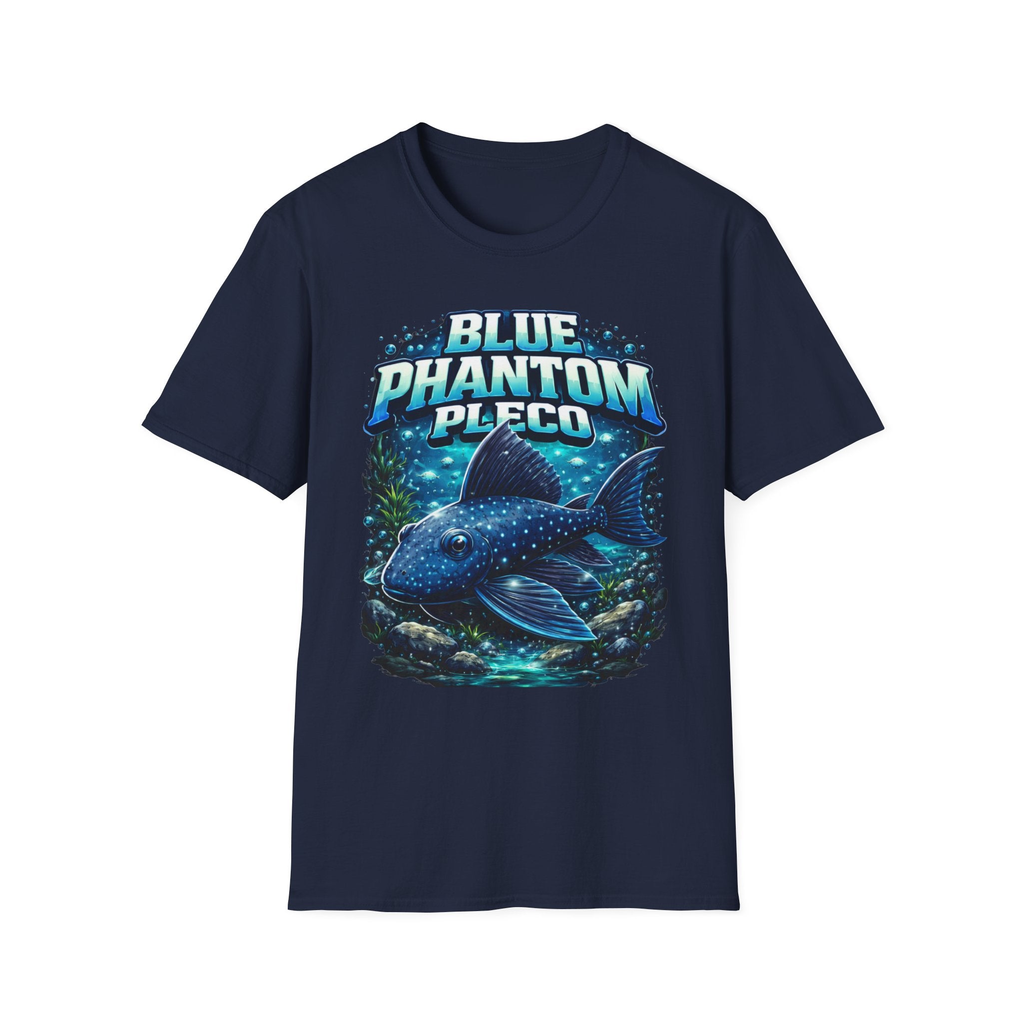 Blue Phantom Pleco T-Shirt — Graphic Aquarium Fish Tee