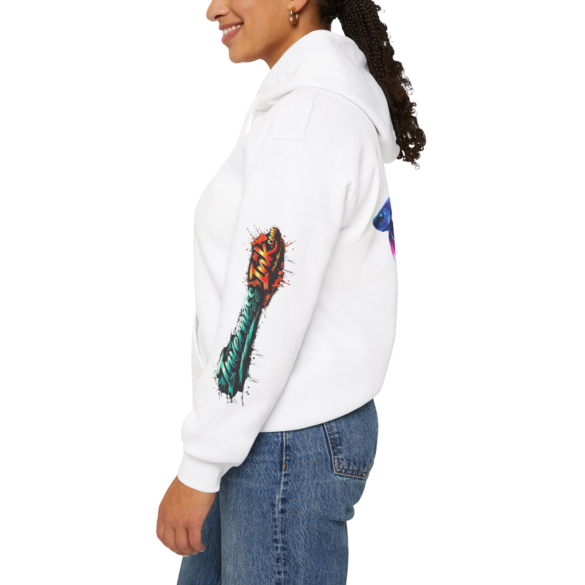 Electric Paint Betta — Artisan Series Hoodie — Inverness Ink Graphic Pullover