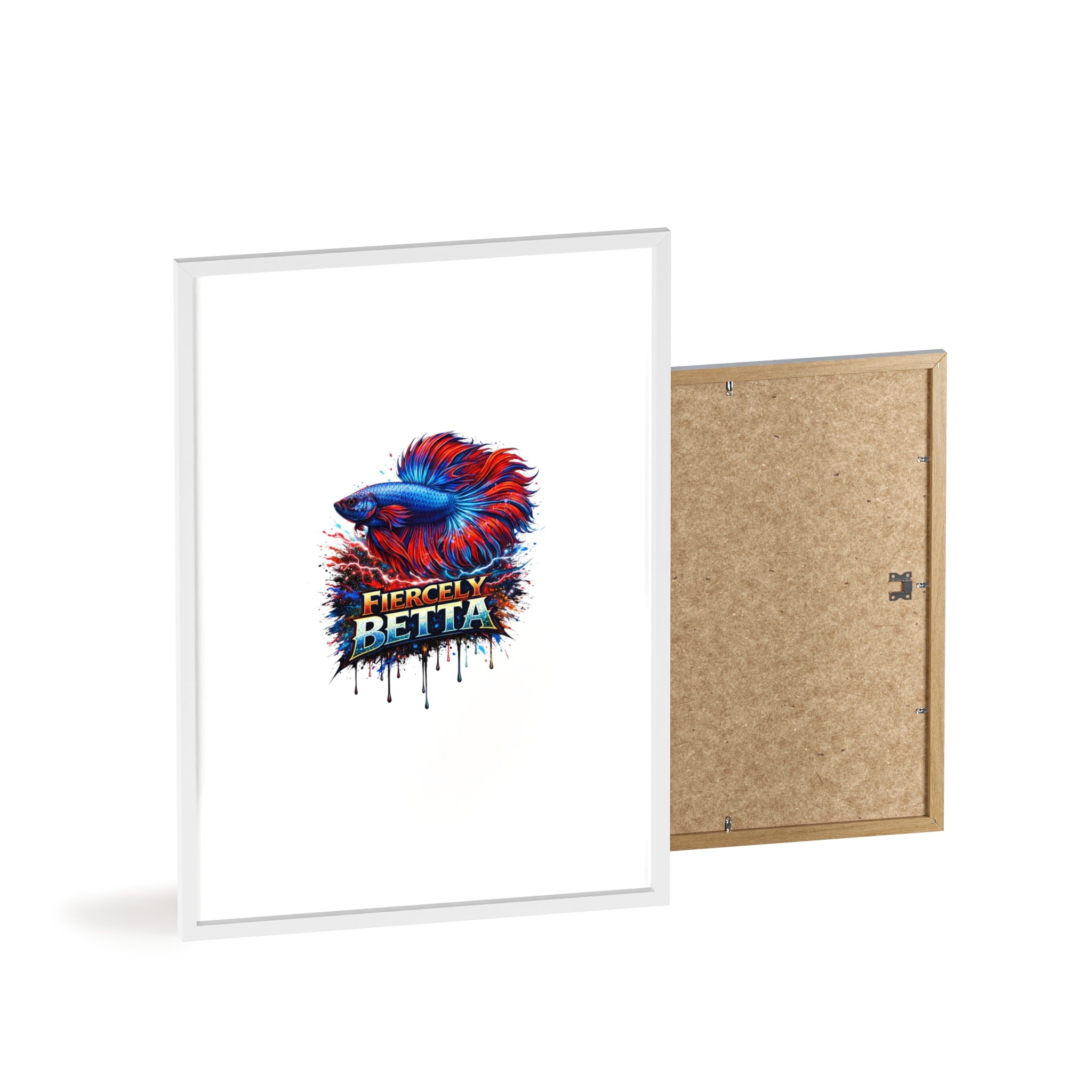 Fiercely Betta Framed Poster — Colorful Betta Fish Wall Art