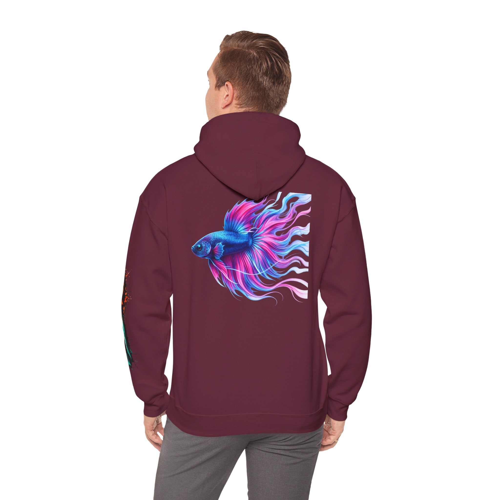 Electric Paint Betta — Artisan Series Hoodie — Inverness Ink Graphic Pullover