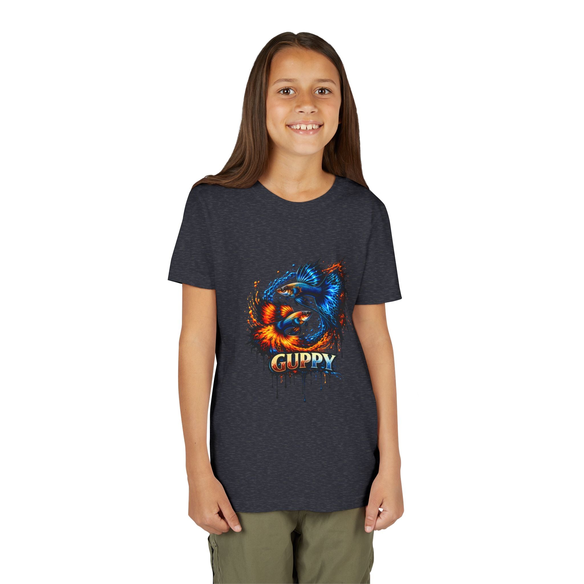 Fire & Ice Guppy – Youth "Neon Flare" Premium Tee