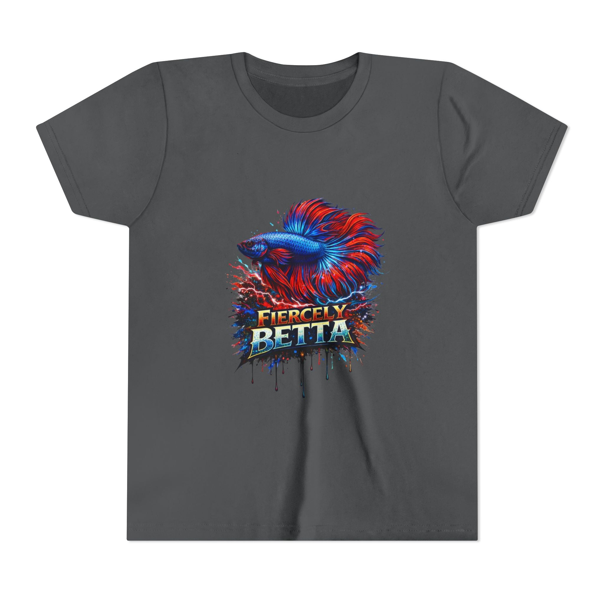 Fiercely Betta Youth Tee - Colorful Betta Fish Graphic Shirt