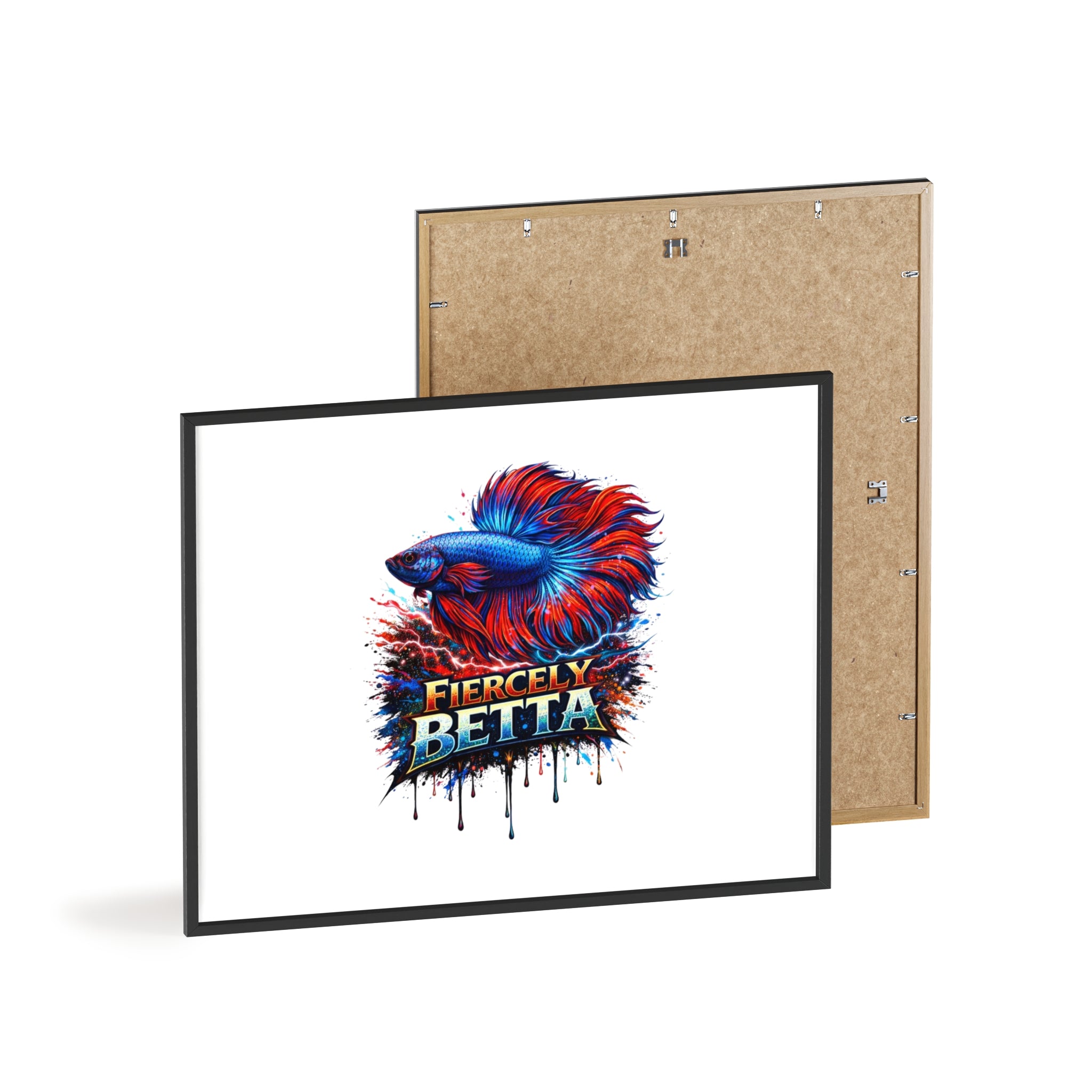 Fiercely Betta Framed Poster — Colorful Betta Fish Wall Art