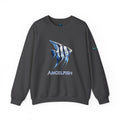 Angelfish Crewneck Sweatshirt — Blue Tropical Fish Graphic