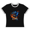 Fire & Ice Guppy – "Neon Flare" Cropped Ringer Tee