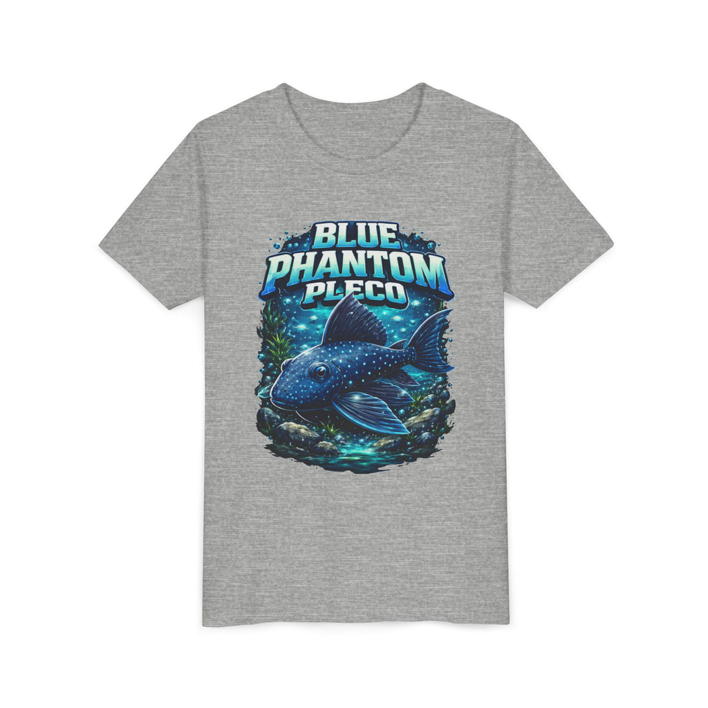 Blue Phantom Pleco Youth Tee – Kids Fish Aquarium T-Shirt