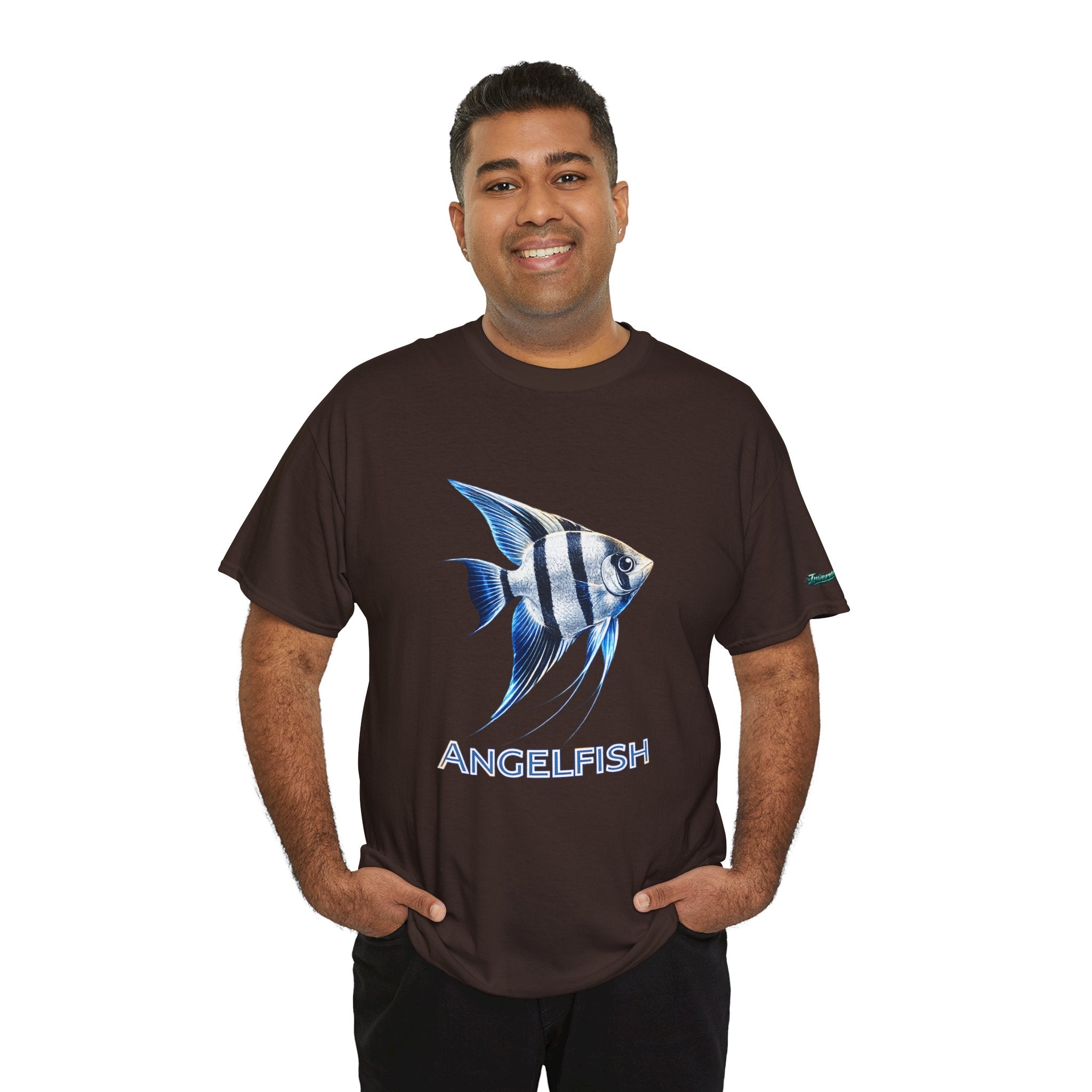 Angelfish Graphic Tee — Blue Tropical Fish Shirt