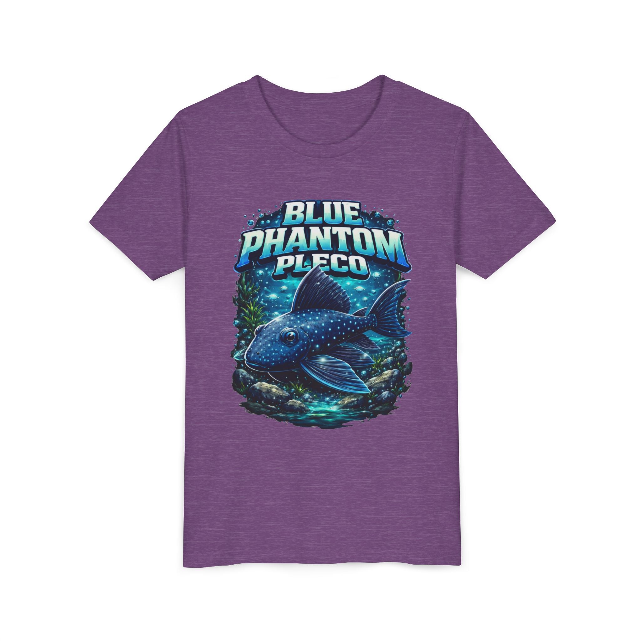 Blue Phantom Pleco Youth Tee – Kids Fish Aquarium T-Shirt