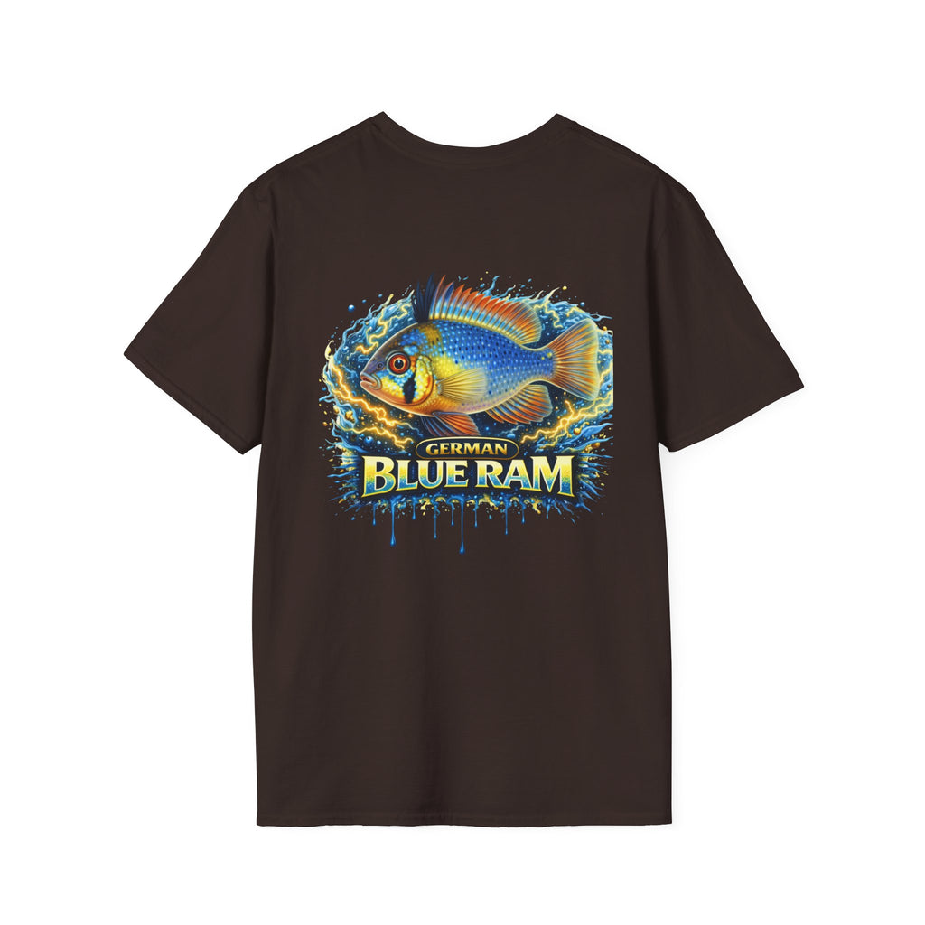 German Blue Ram Fish T-Shirt — Colorful Aquarium Cichlid Tee