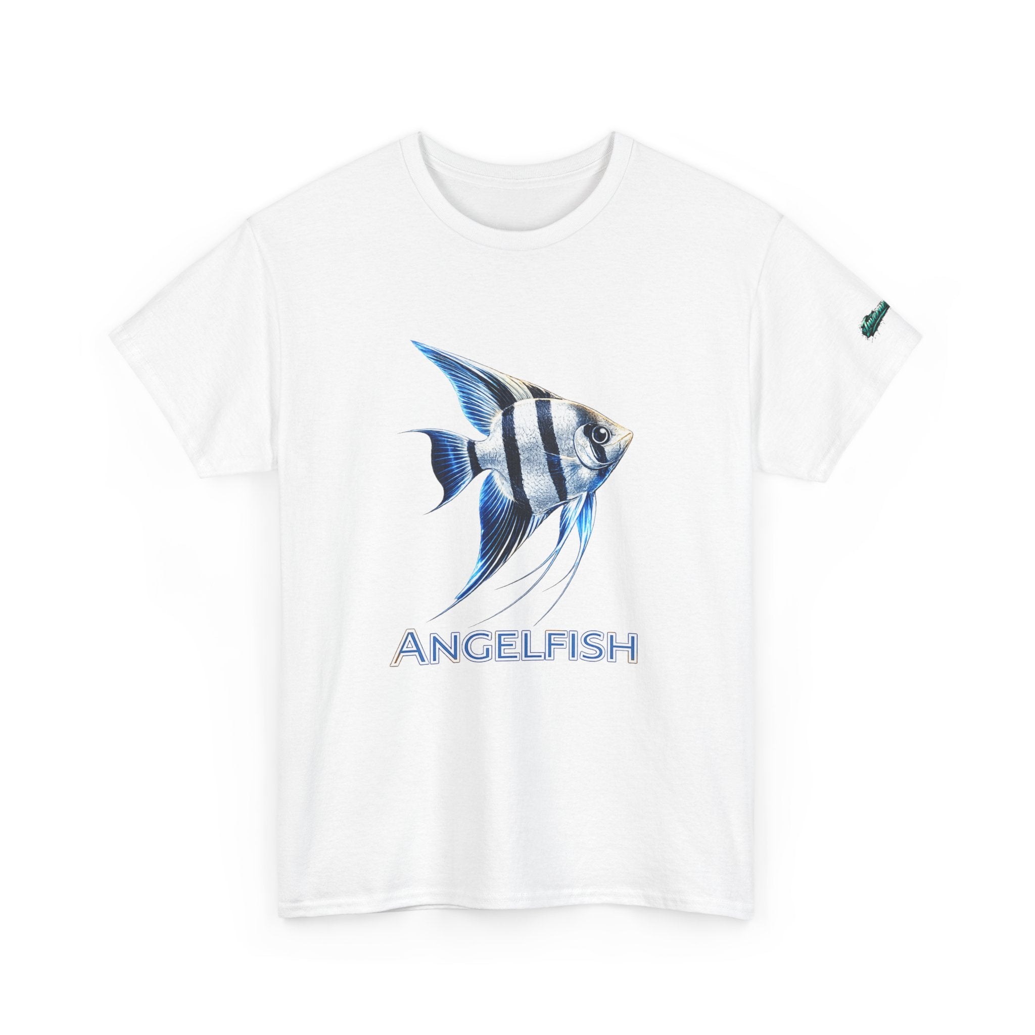 Angelfish Graphic Tee — Blue Tropical Fish Shirt