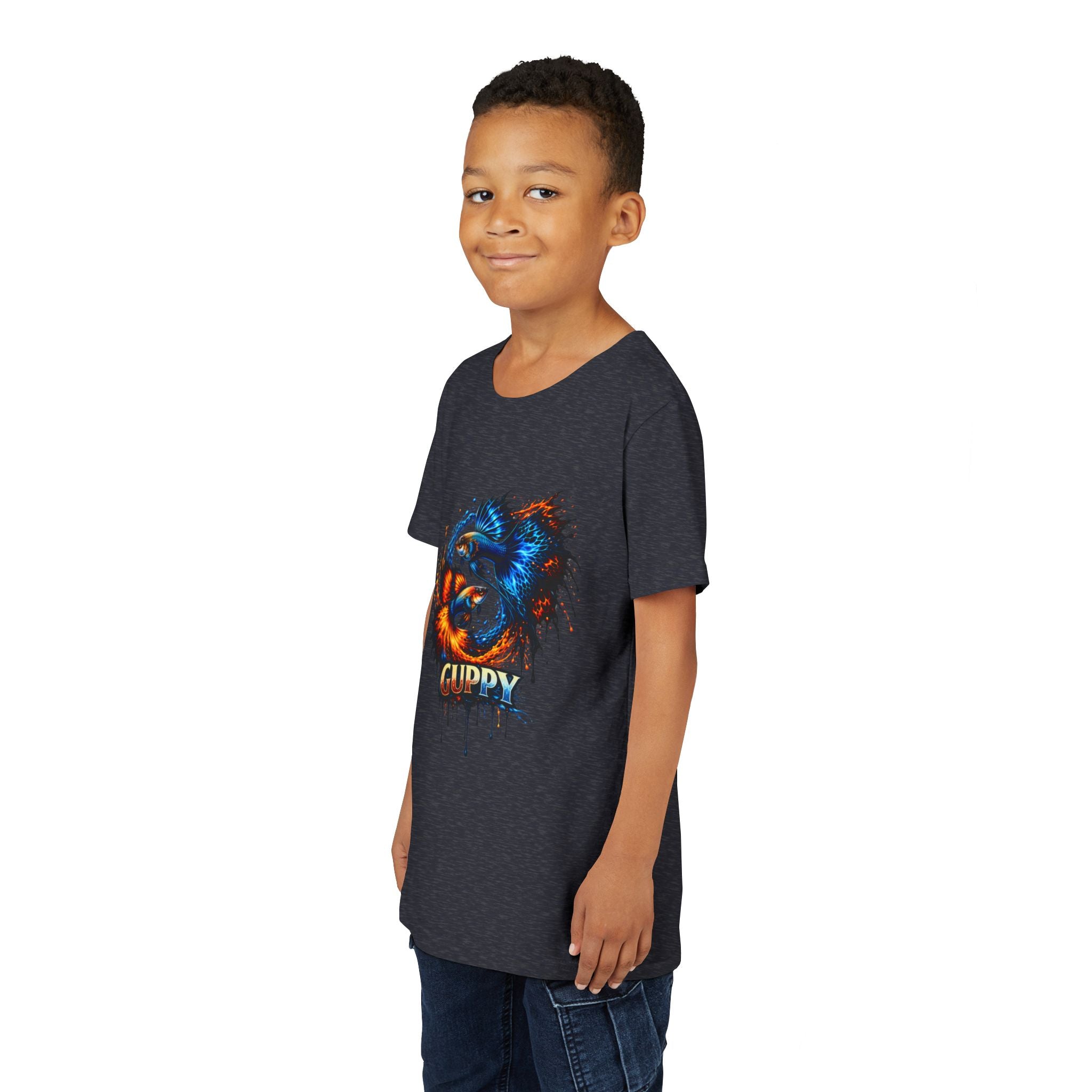 Fire & Ice Guppy – Youth "Neon Flare" Premium Tee