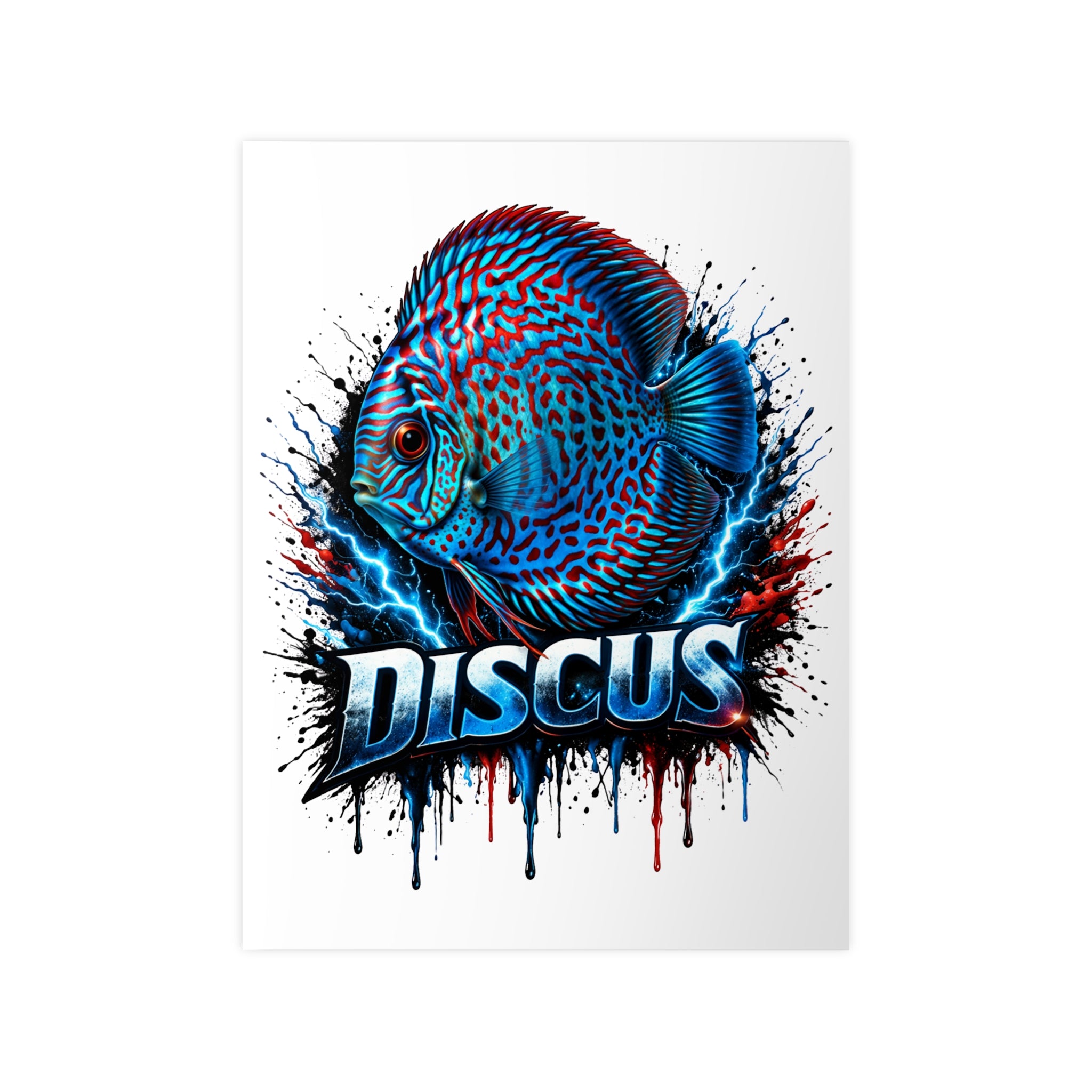 Discus Fish Photopaper Poster – Vibrant Aquarium Wall Art