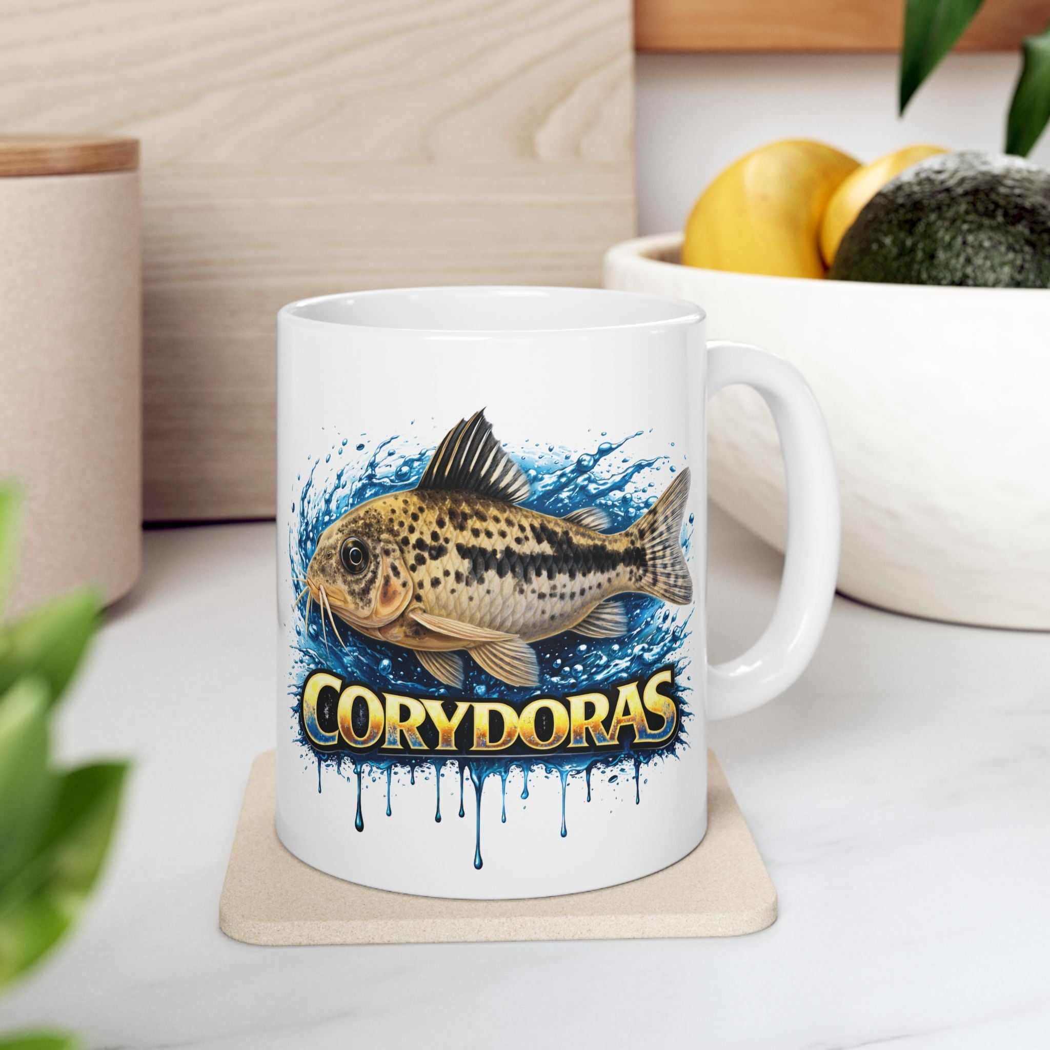 Peppered Cory – Premium Glossy Ceramic Mug — Aquarium Lover Coffee Cup (11oz/15oz)