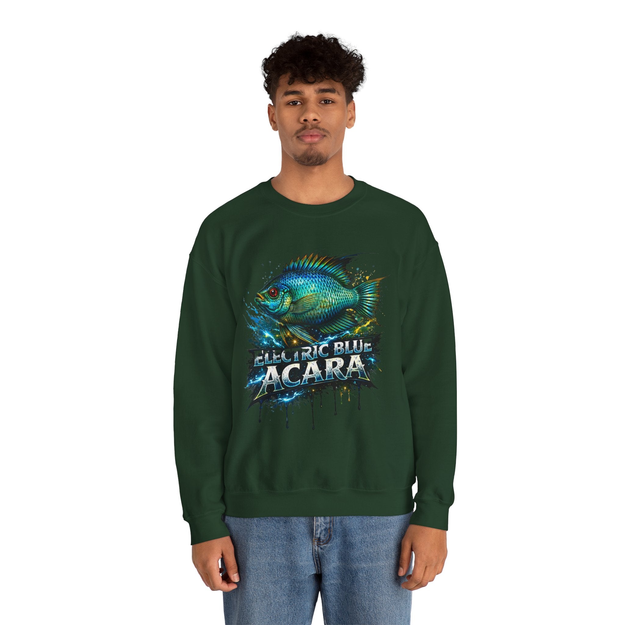 Electric Blue Acara – Heavy Blend™ Crewneck Sweatshirt