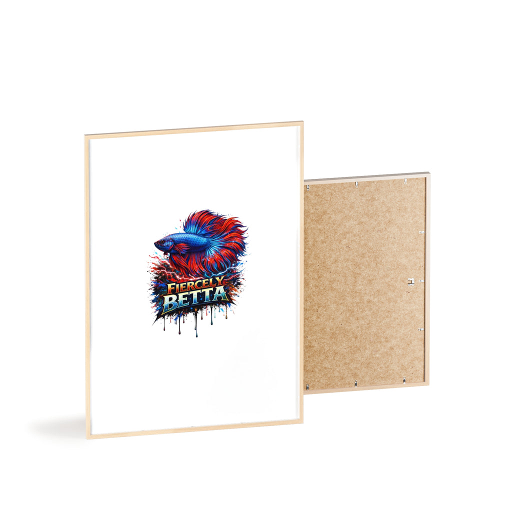 Fiercely Betta Framed Poster — Colorful Betta Fish Wall Art