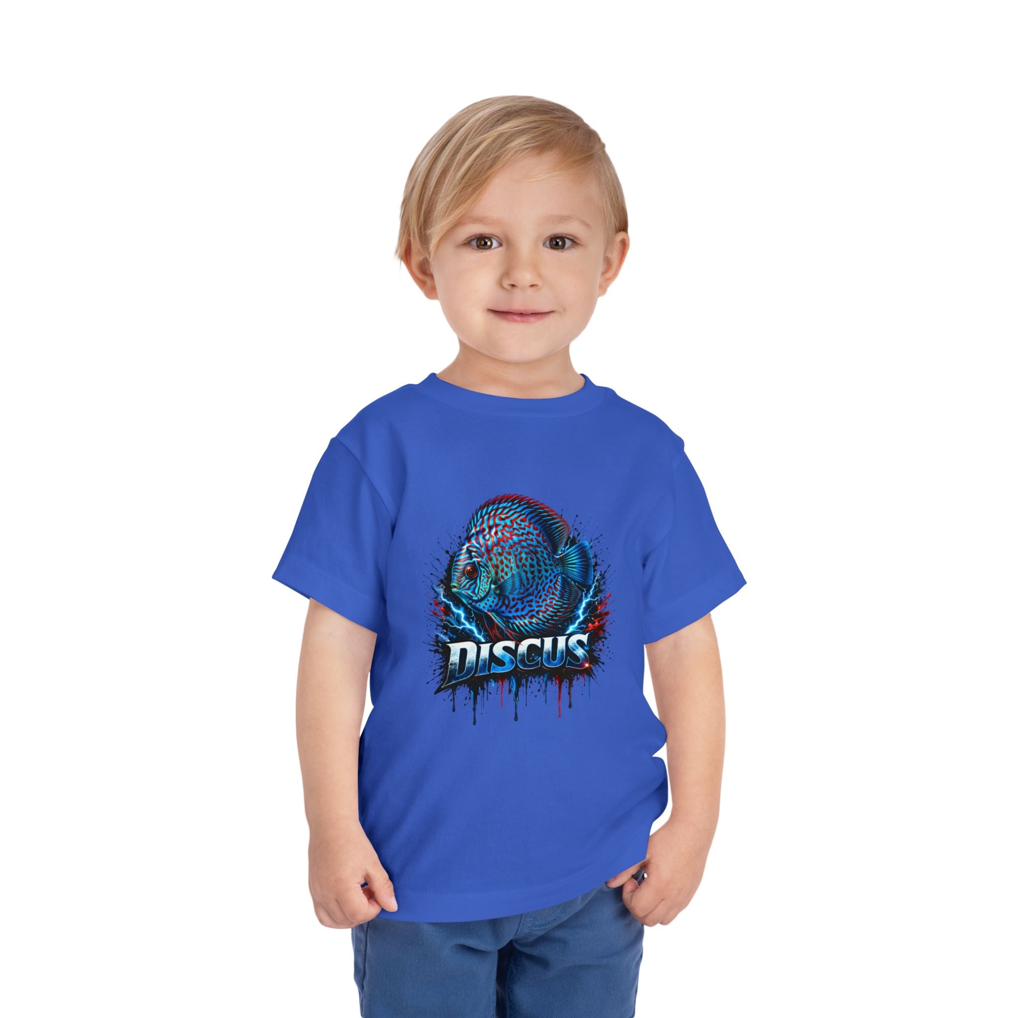 Toddler Tee - Colorful Discus Fish Graphic "Discus"