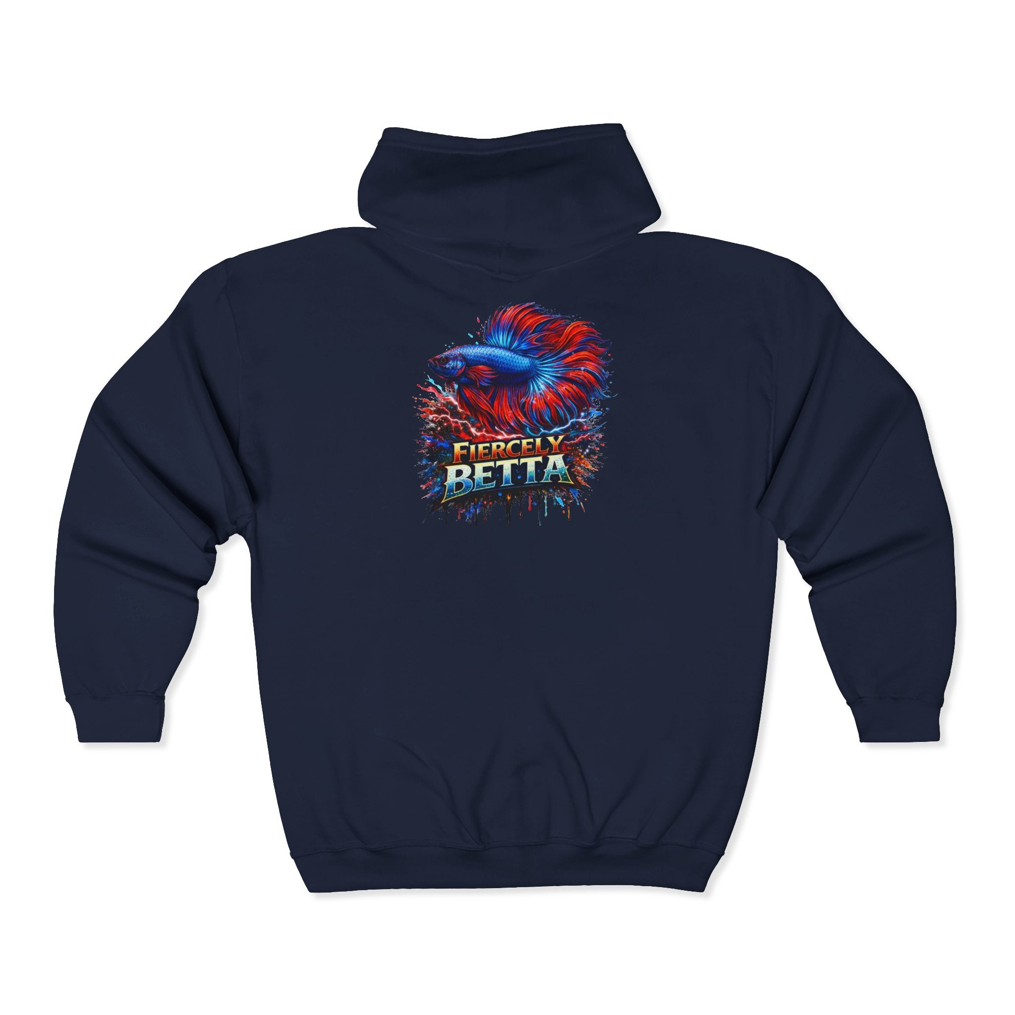 Fiercely Betta – Premium "Neon Flare" Zip-Up Hoodie