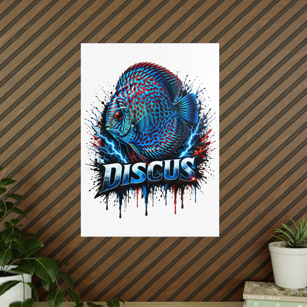 Discus Fish Photopaper Poster – Vibrant Aquarium Wall Art