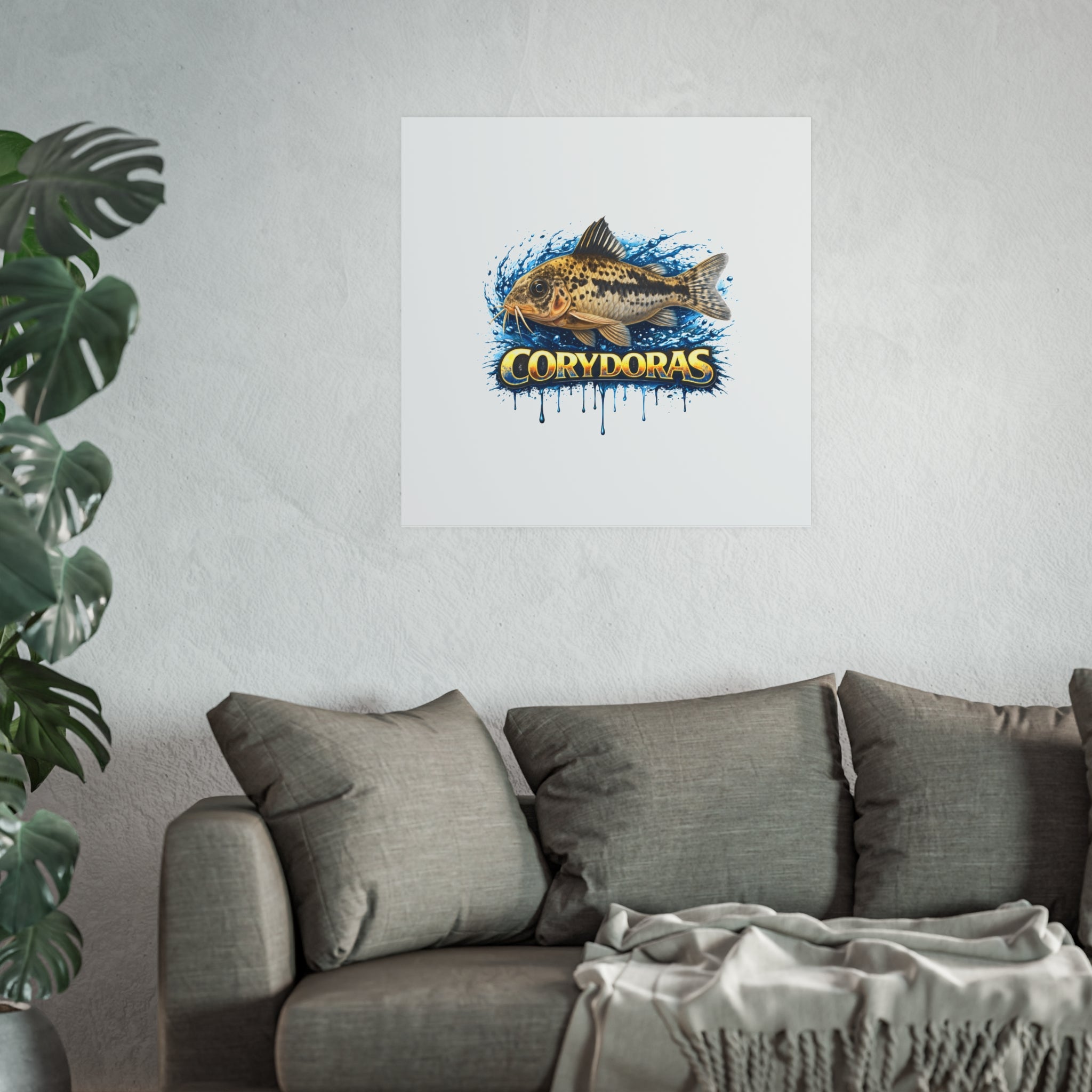Corydoras Fish Poster — Decorative Aquarium Art Print (Satin/Matte)