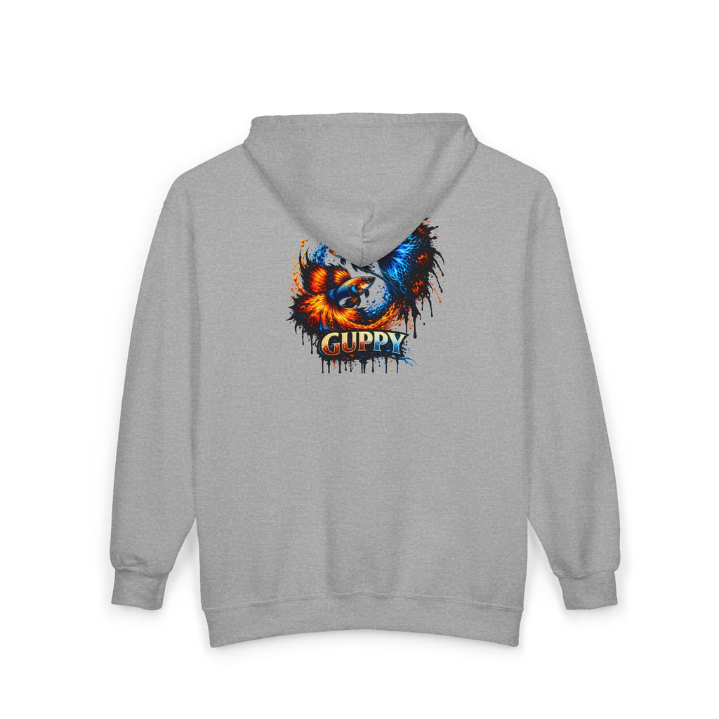 Fire & Ice Guppy – Premium "Neon Flare" Full-Zip Hoodie