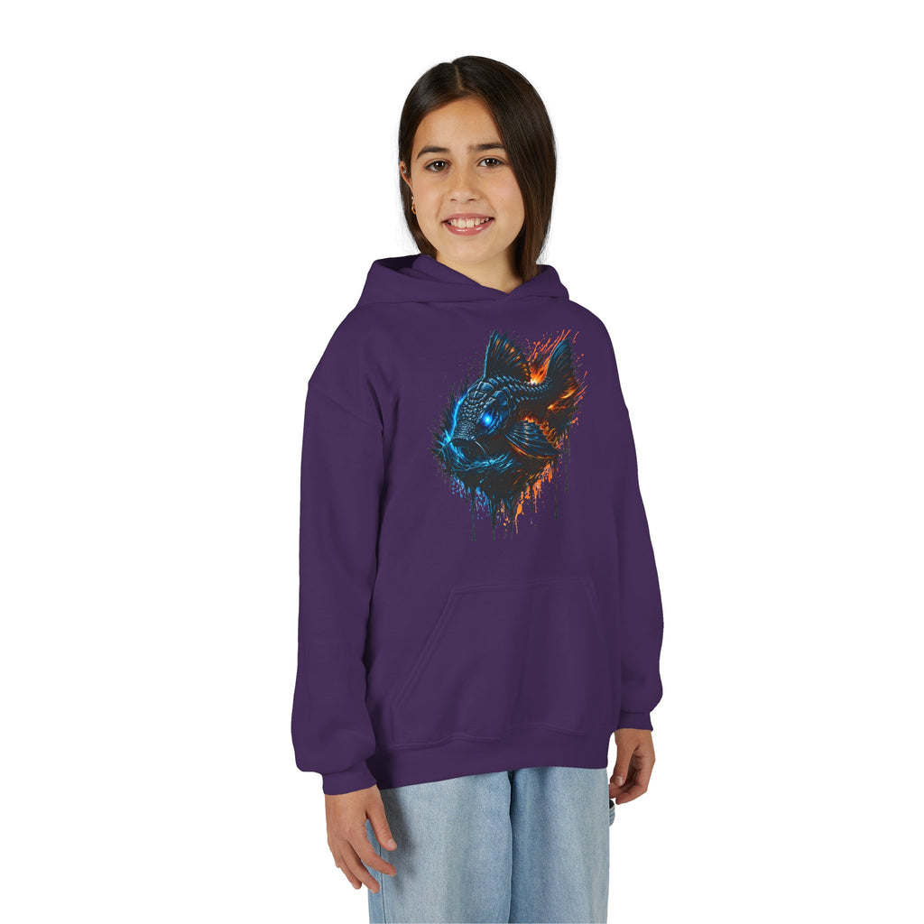 Armored Pleco L-185 – Youth Premium Hooded Sweatshirt