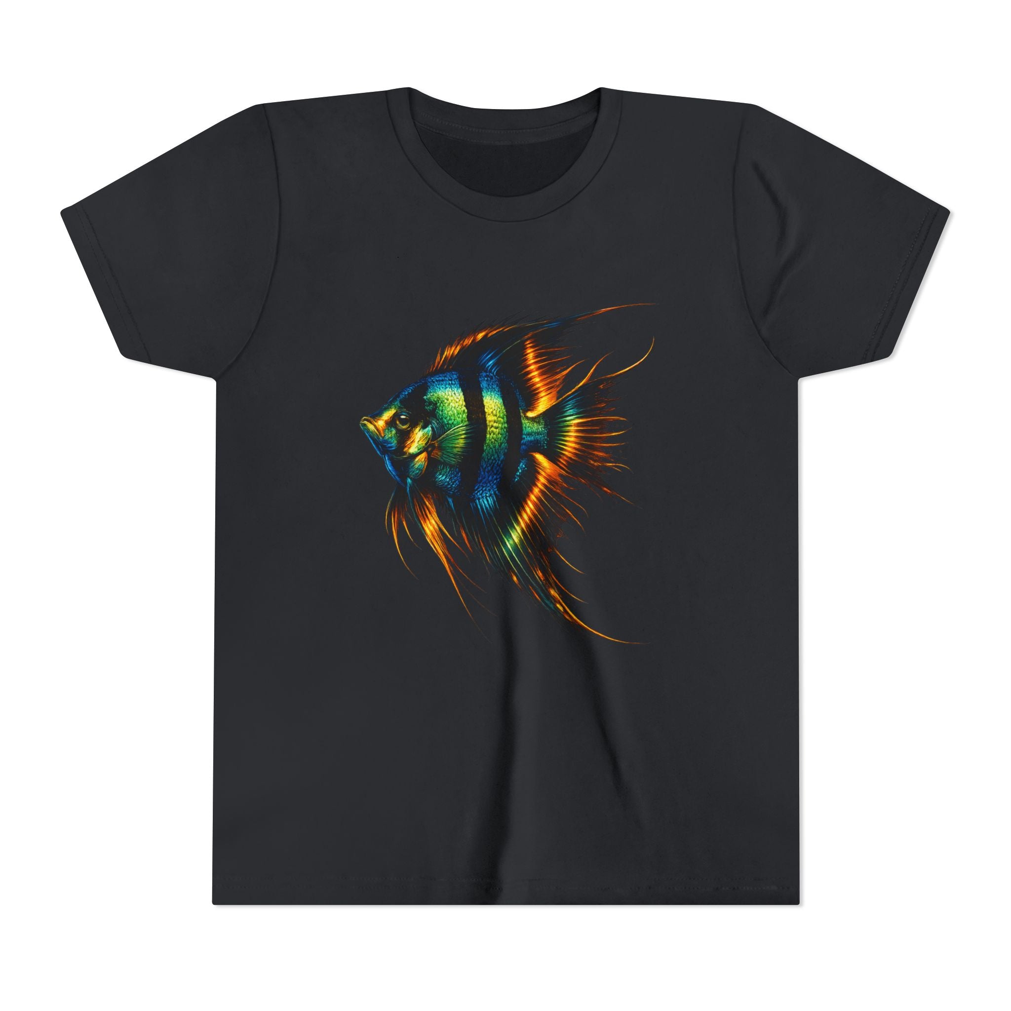 Angelfish Youth Tee – Colorful Aquarium Fish Graphic Shirt for Kids
