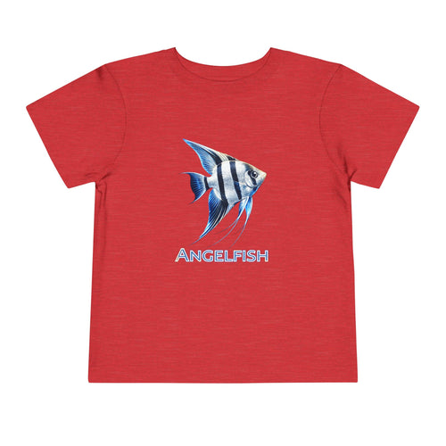 Angelfish Toddler Tee – Blue Aquarium Fish Graphic Shirt