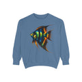 Angelfish Art Sweatshirt — Colorful Aquarium Fish Graphic Sweatshirt