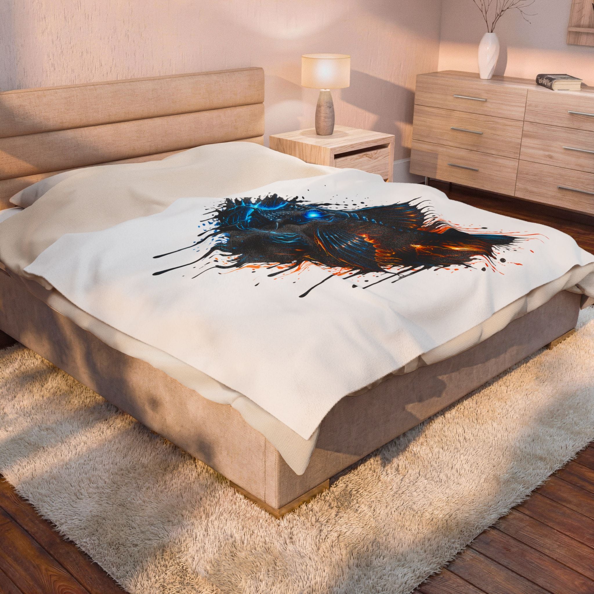 L-185 Xingu Spiny Monster Pleco — Urban Art Plush Throw Blanket