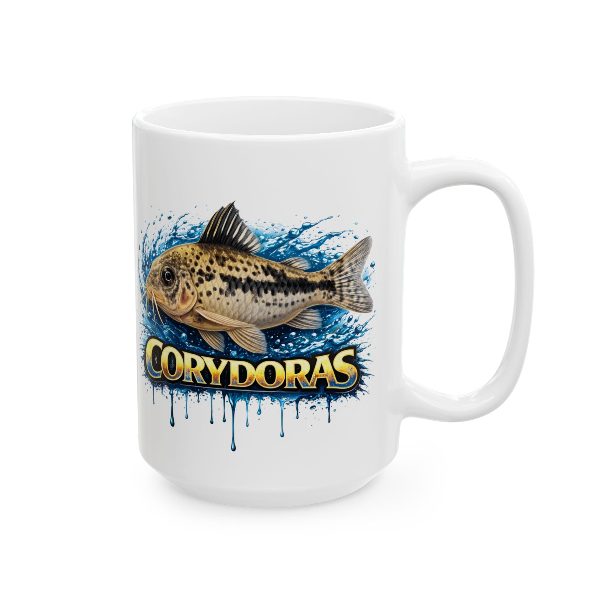 Peppered Cory – Premium Glossy Ceramic Mug — Aquarium Lover Coffee Cup (11oz/15oz)