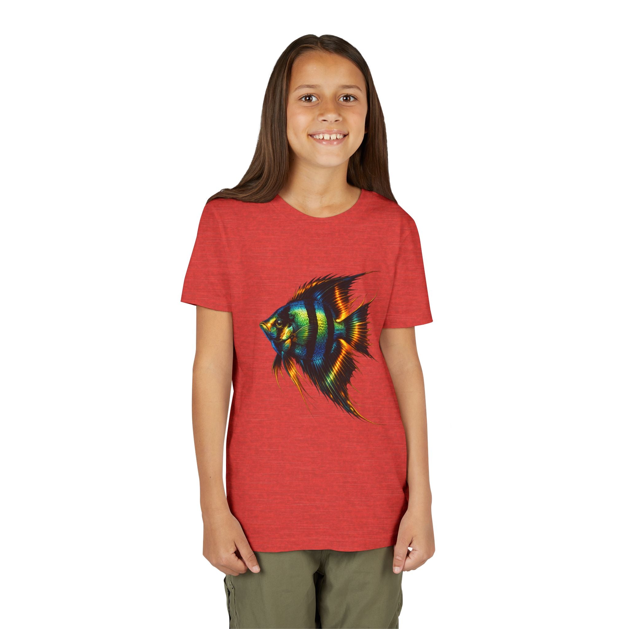 Angelfish Youth Tee – Colorful Aquarium Fish Graphic Shirt for Kids