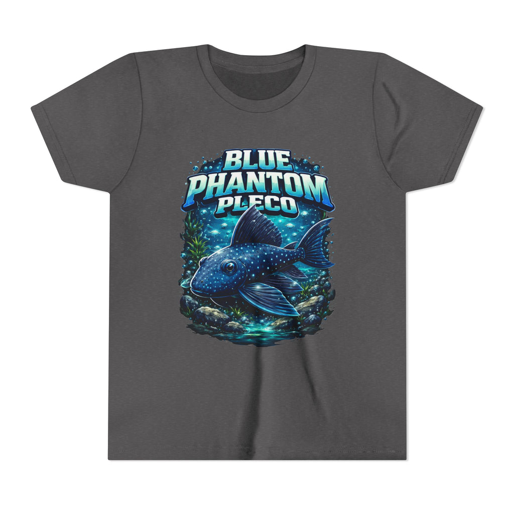 Blue Phantom Pleco Youth Tee – Kids Fish Aquarium T-Shirt