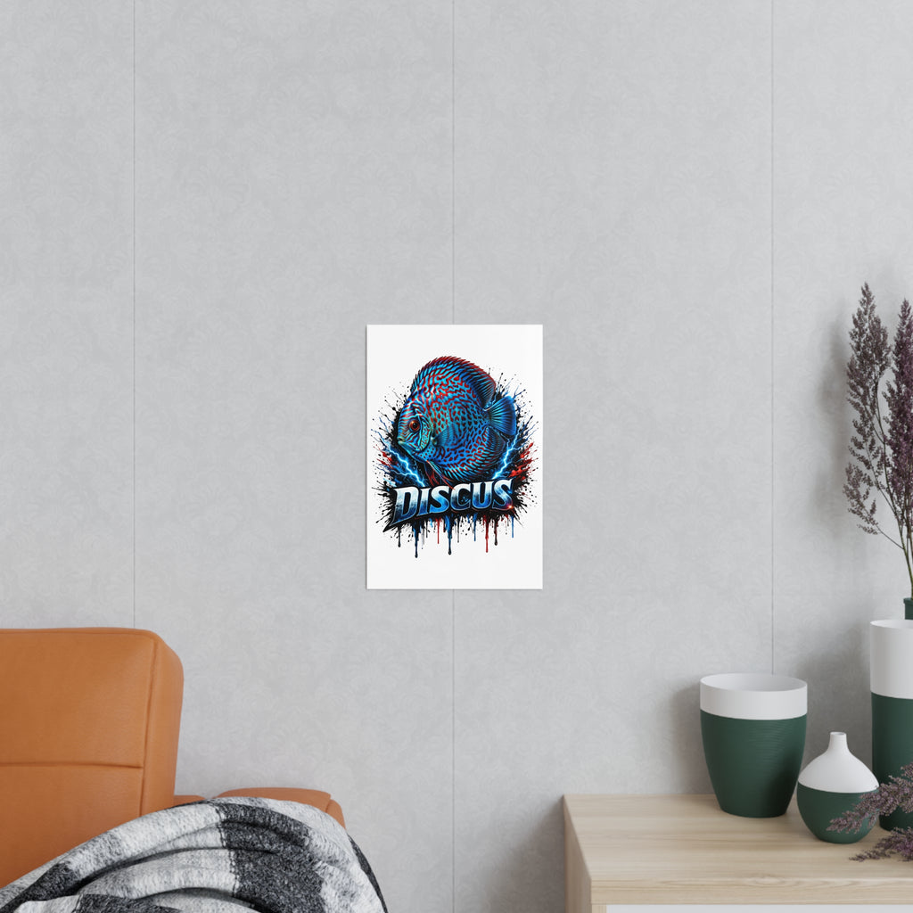 Discus Fish Photopaper Poster – Vibrant Aquarium Wall Art