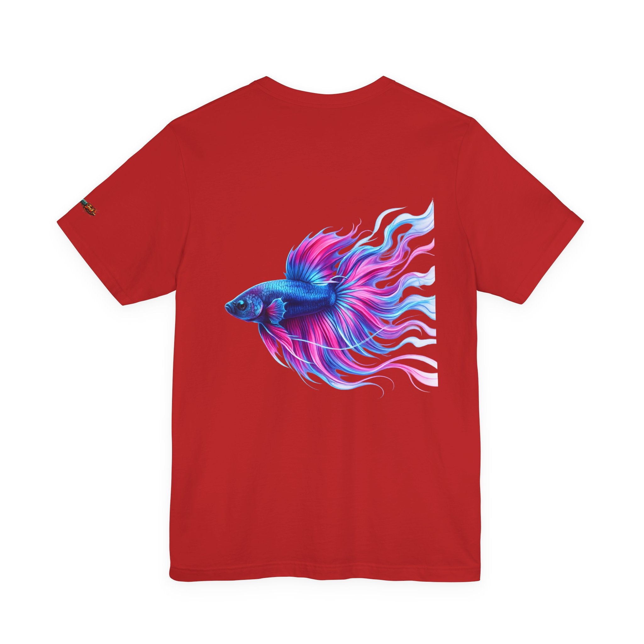 Betta Fish Graphic Tee — Vibrant Blue & Pink Aquatic Art T‑Shirt